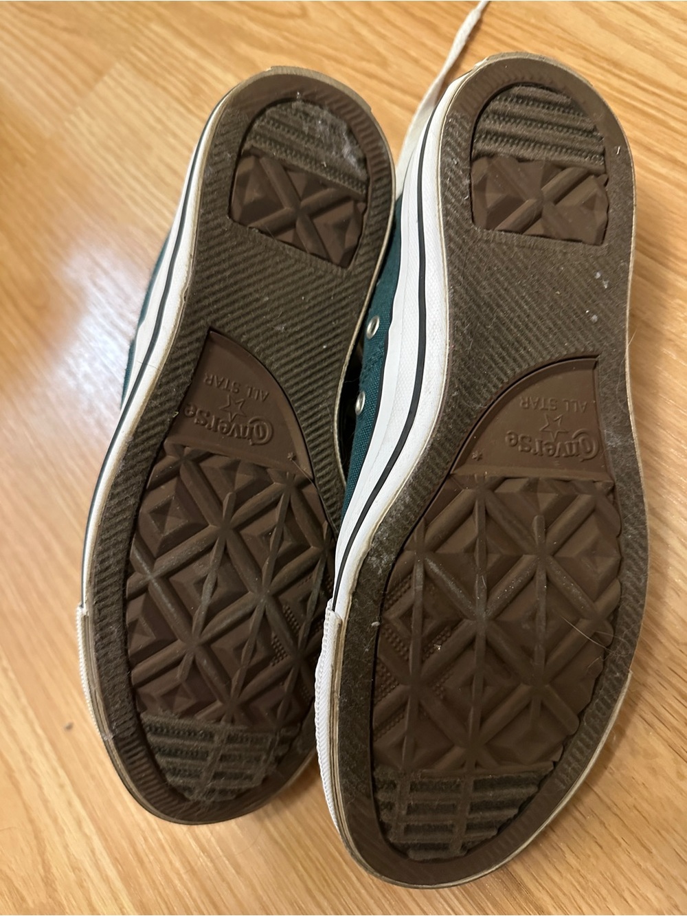 Converse Low Top Sneakers in Dark Teal with White Accents - Picture 3 of 3